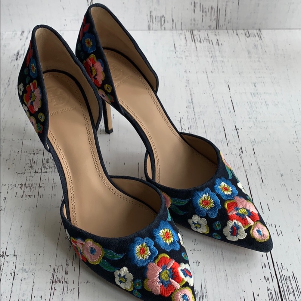 Tory Burch Rosemont D’Orsay suede heel size 9.5